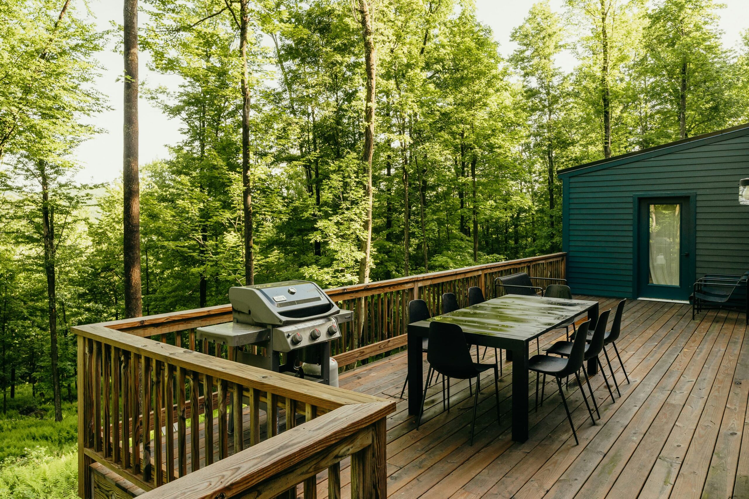 mahogany wood deck Westchester County NY backyard contruction